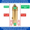 Pop Up Set Replacement Spigot 1 Piece Brass 54mm Length