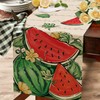 Seliem Hello Summer Watermelon Table Runner, Tropical Fruit Kitchen Dining