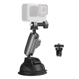 AuyKoo Suction Cup Mount for GoPro 13/12/11/10/9/8/7/6/5 and Action Cameras, Sucker Mount Folding Storage Holder Bracket for Car, Boats, Yacht, Motorcycle suction mount