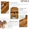 Squirrel Feeder for Outside Funny, Carbonized Wood Squirrel Picnic Table