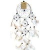 SHINY WHITE & SILVER DREAM CATCHER BEAUTIFUL DREAMCATCHER WITH FEATHERS