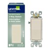 Leviton Decora 3-Way 15 Amp Switch, 05603-H2T, Light Almond