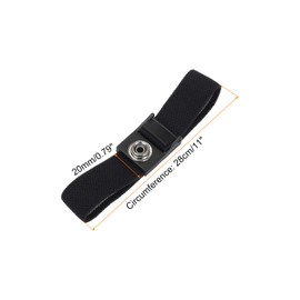 QUARKZMAN ESD Anti-Static Wrist Strap 11 Inch Circumference Adjustable Antistatic Bracelet Set Wire Alligator Clip for Computer Electronics Repair Black