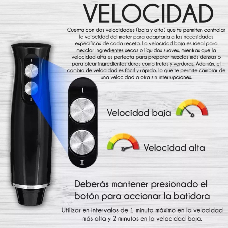 BABEEFLY Batidora De Inmersión Trituradora 500w Electrodomesticos