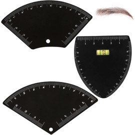 Plantillas de Cejas para Dar Forma 3 Piezas Regla de Cejas Metal y Herramienta Mapeo con Escala Medición para Simétricas Perfectas Formas Arco Abanico Triangular Decoración del H