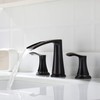 PARLOS Waterfall Widespread Bathroom Faucet Double Handles with Metal Pop