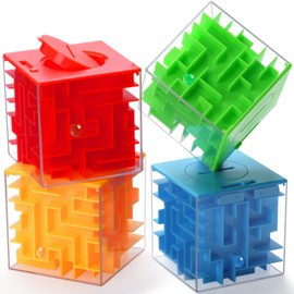 iKeelo 4 Pack Money Maze Puzzle Box - Makes Cash Gift Giving More Fun, STEM Gifts and Brain Teasers for Kids and Adults