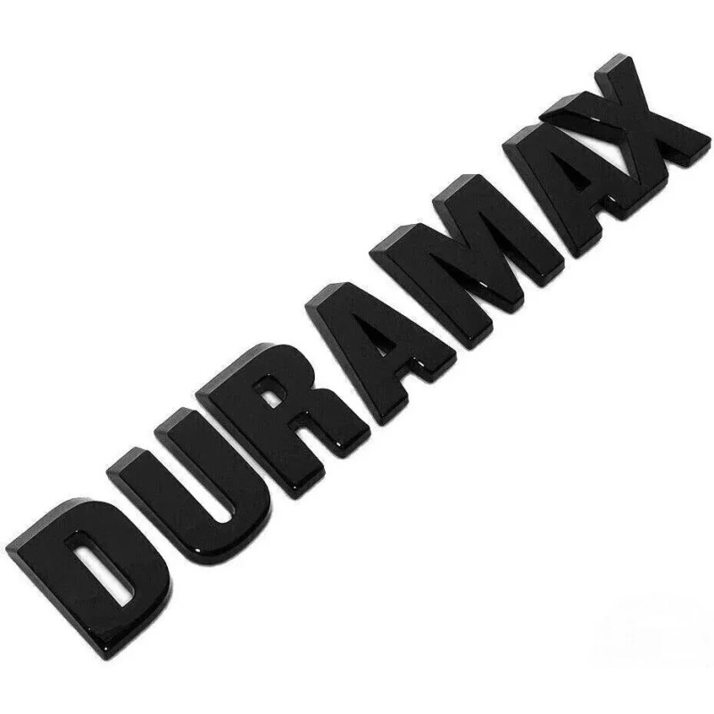 Auto 1PC Front Hood Gloss Black Duramax Emblems Badges Fit