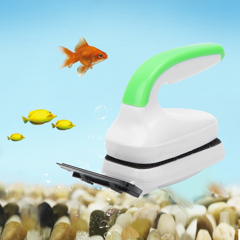 Fish Tank Magnetic Brush Aquarium Double-sided Moss Remover Cleaning Tool