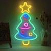 LED Neon Lights Christmas Tree Shape Light Sign USB Night