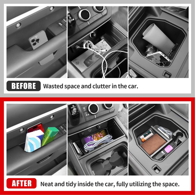 4PCS Center Console Organizer Tray Compatible with 2020-2024 Land Rover