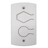 White Two Button Cover Plate, Inside Control Unit, for Wayne