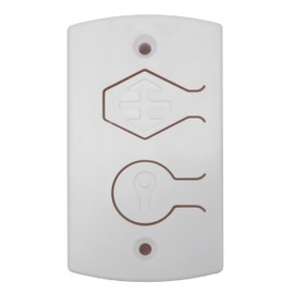 White Two Button Cover Plate, Inside Control Unit, for Wayne Dalton Garage Door Wall Station 309961 and 3976 Remote Opener