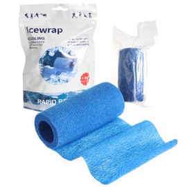 Ice Tape Self Sticking Ice Wrap 2 Pcs Instant Cold Compression Elasticated Cold Bandage Athletic Muscle Bandages for Pain and Swelling 10cm x 4.5m