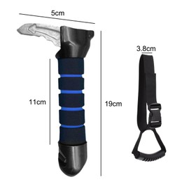 HARY Car Door Handle Assist for Disabled, Blue Mobility Aid Grab Handle, Auto Cane for Seniors, Car Assistance Handle for Easy Entry & Exit, Car Grab Handle for Elderly with 3.8cm Wide Strap