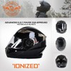 Milwaukee Helmets MPH9806DOT 'Ionized' Gloss Black Advanced Motorcycle Modular Helmet