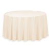LinenTablecloth 108-Inch Round Polyester Tablecloth Beige