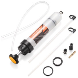 FOUR UNCLES 200cc Fluid Extractor & Fill Pump for Automotive Use - Oil Syringe with a 23" Hose & Two 12" Extension Tubes for Easy Oil Change