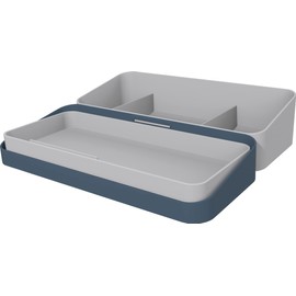 helit H6252534 Table Organiser "the Company", Desk Butler in Blue/Grey