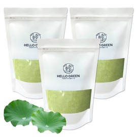Hello Green Domestic Lotus Leaf Powder 300gX3 (Pack) Total 900g / 헬로우그린 국내산 연잎 분말 300gX3(팩) 총900g