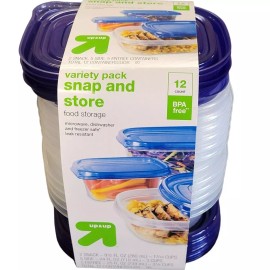 Up & Up 12-Pack Snap and Store Variety Pack Food Storage Container -Various Sizes Listed