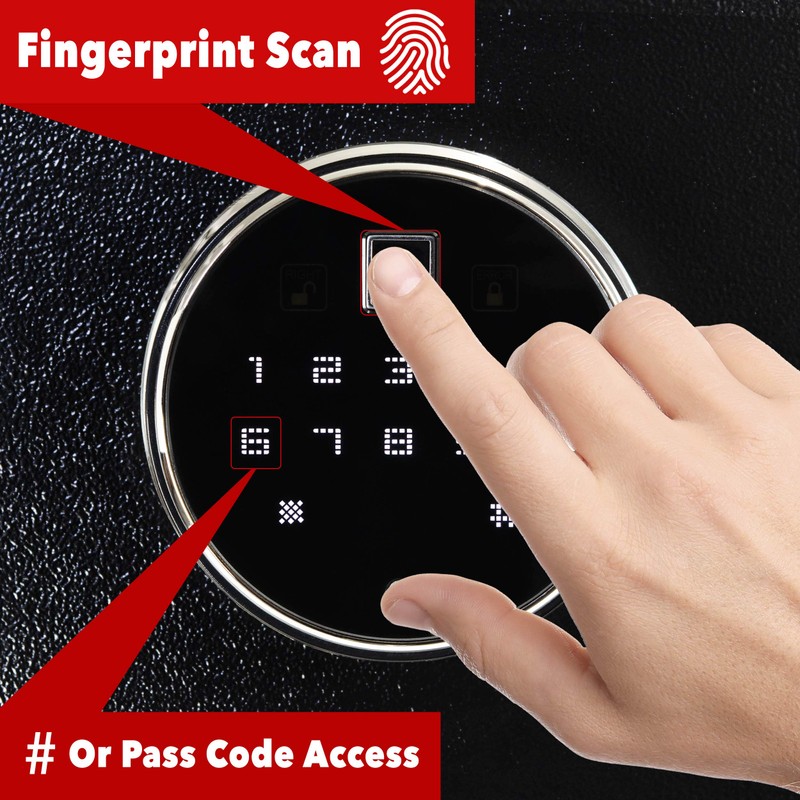 Eylar Intact Compact Quick Access Biometric Fingerprint Gun Safe with