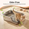 Stainless Steel Cat Litter Box, 17.5" L x 13.6" W