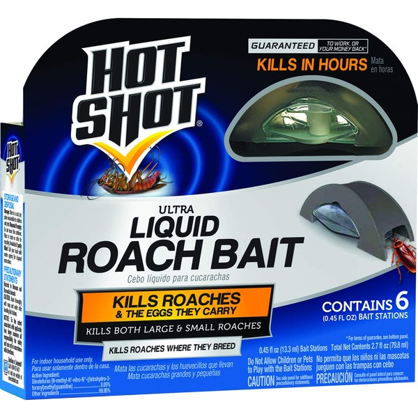 Hot Shot HG-95789 Roach Killer, 6-Count, Brown/A