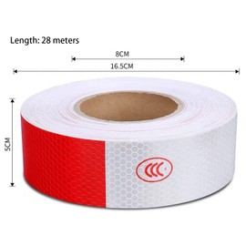Car Reflective Safety Tape, Reflective Tape for Safety Warning Motorcycle Bicycle Night Reflector Strip Tape (28 m)