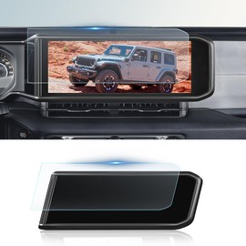 BIBIBO for 2024 2025 Jeep Wrangler Anti-Glare Screen Protector 2024 2025 Jeep Wrangler 4xe ( Sport/Sport S/Willys/Sahara/Rubicon/Rubicon X/Rubicon 392 )12.3" Frosted Film [Tempered Glass Matte Lessen Fingerprints] Jeep Wrangler Accessories 2024 2025