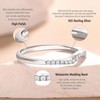 Newshe Jewellery Moissanite Wedding Band 925 Sterling Silver Eternity Rings