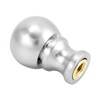 QWORK 4 Pack Dual-Thread Ball Lamp Finials, Silver Lamp Shade