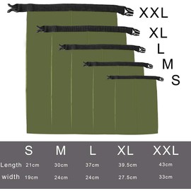 KAHEIGN 5 x Waterproof Pack Sack 1.5 L / 2.5 L / 3.5 L / 4.5 L / 6 L Portable Dry Bags Waterproof Dry Bags Ultra Light for Kayaking Boating Water Sports (Green)