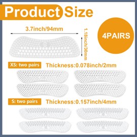 BHUJIA 4 PCs Heel Protectors - Advanced Anti-Slip Heel Grips, Versatile Heel Liners & Fillers for Comfort and Perfect Shoe Fit