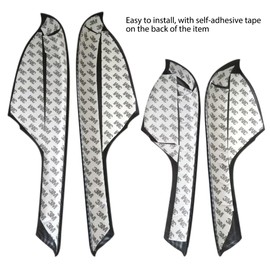 MIFADLE New Classic 4Pcs Door Armrest Interior Panel Trim Cover Carbon Fiber Pattern for 2017 Honda Civic EX Sedan 4-Door 1.5L 1497CC l4 GAS DOHC Turbocharged