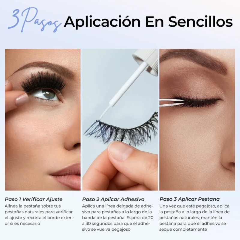 Sace Lady Pestañas Postizas 3d Fluffy Naturales Reutilizable 01 D