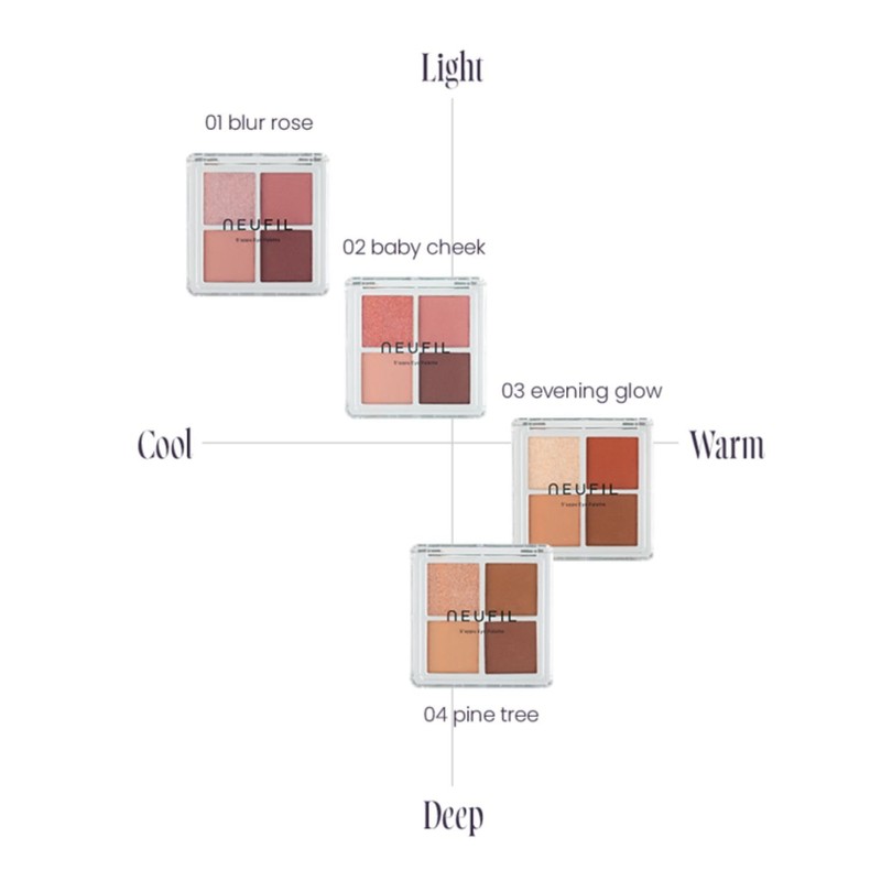 Nefil Neufil Eye Palette 02 Baby Cheek (Baybeek): Juwatto Ruddy