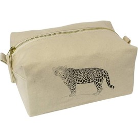 'Jaguar Stare' Canvas Wash Bag/Makeup Case (CS00044041)