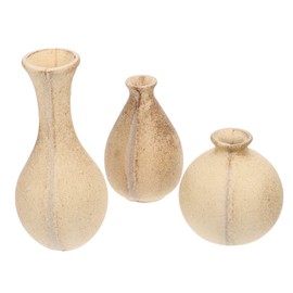 Didiseaon Handcrafted Wood Vase Wooden Vase Desktop Decor Vintage Decor Flower Decor 3pcs Dry Flower Holder Handcrafted Wood Vase Small Vase Blank Vase Desktop Vase Materials Brown Child