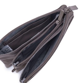 Hedgren 3 Zipper Pouch RFID Medium Sepia M Unisex Adult, Sepia, M, Casual, Sepia, Casual