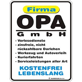 Grandpa GmbH – Fun Signs – Tin Sign