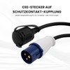 McPower CEE plug to earthing contact coupling, 0.35 m, H07RN-F