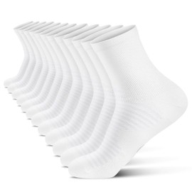 Compression Running Ankle Socks for Men and Women (6 Pairs), Quarter Athletic Socks for Running, Cycling, Golf, Work