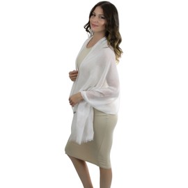 ToBeInStyle Women's Handprint Henna Lightweight Crinkle Scarf - Rose