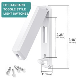 CLYMENE 8 Pack Light Switch Cover Guard, Child Proof Wall Switch Cover Keeps Your Lights or Switches from Getting Accidentally Turned ON or OFF, Toggle Style (White)