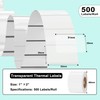 Hycodest 500 Labels Thermal Sticker Labels Multipurpose Transparent Direct for