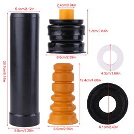 Slakerbe Rear Shock Absorber Mounting Damper Kit Compatible for Honda Fit City 2015-2020, for HR-V 2016-2019 Rear Shock Mounts Replace 52670-T5A-J02, 52633-T5A-J01, 52722-T5A-J02