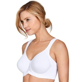 Miss Mary of Sweden Tshirt Bra for Women - Seamless Bra, Supportive Everyday Bra with Full Coverage, Comfortable and Breathable, Non-Padded Underwire Bra 34F White