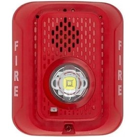 System Sensor P2RLED L-Series Indoor 2-Wire LED Horn Strobe, Wall-Mount, Marked FIRE, Red; Electrically Compatible with Legacy SpectrAlert, SpectrAlert Advance and L-Series Devices