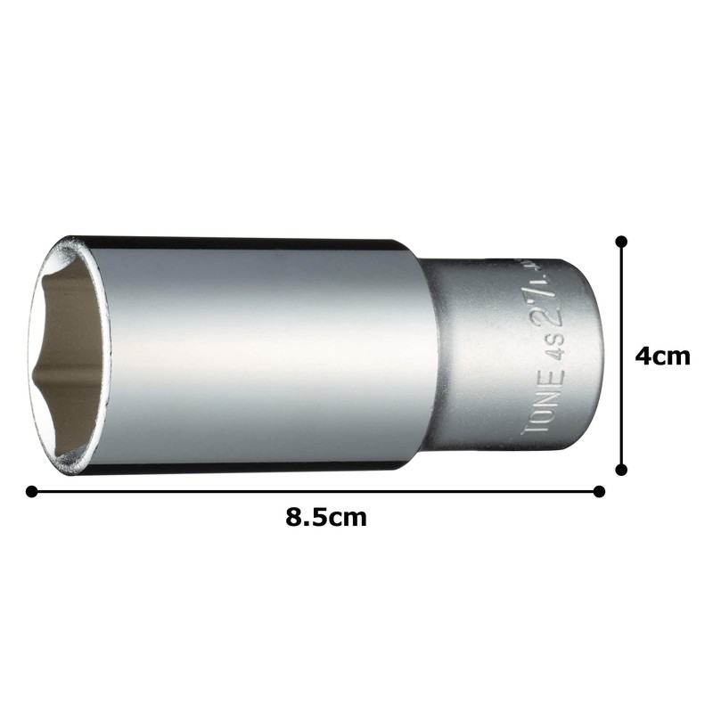 Tone Deep Socket (6 Angle) 4S-27L Drive Angle 0.5 inch